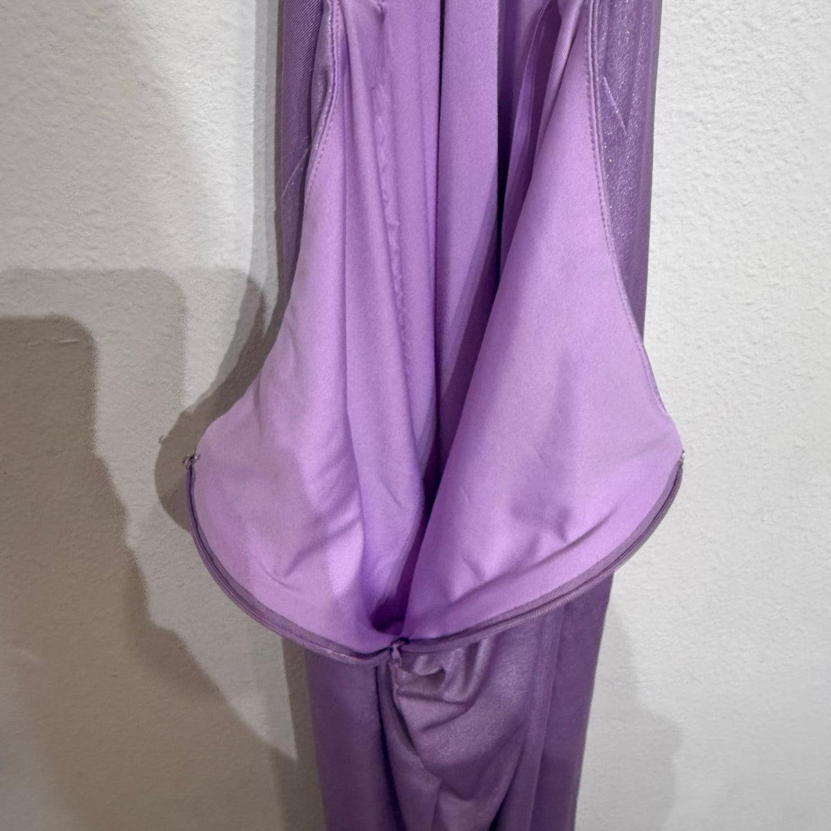 Aqua Violet Ruched Ring Maxi Evening Gown Sz L NWT