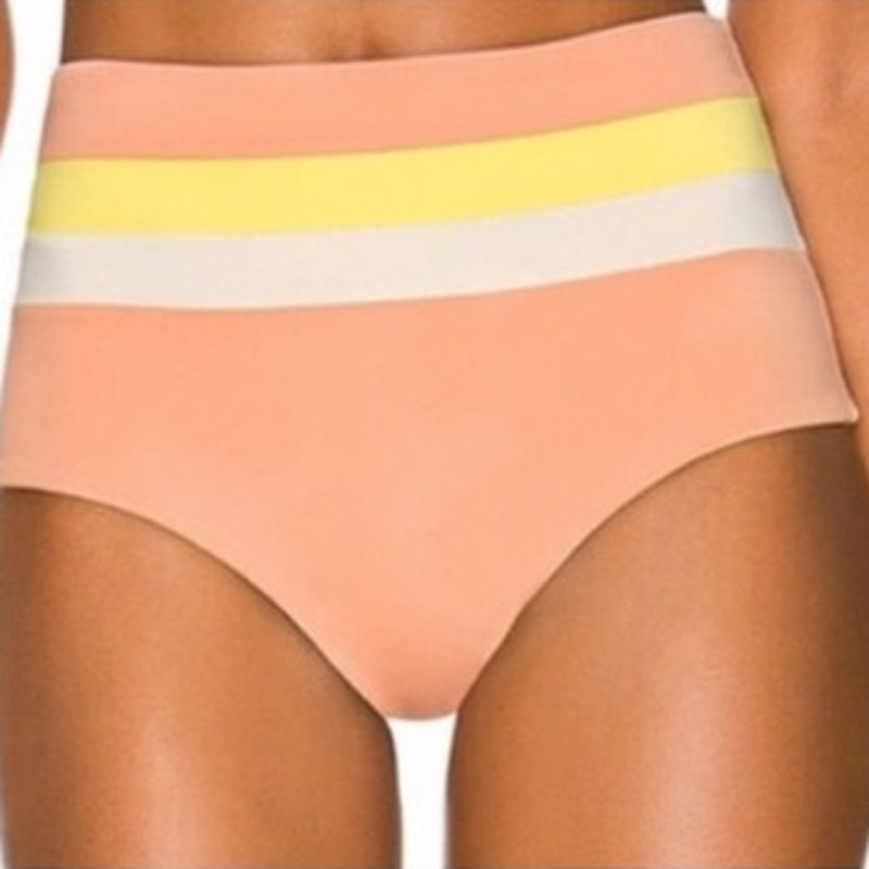 L*space Tangy Lemondrop High Waist  Bikini Bottoms Sz XS NWT