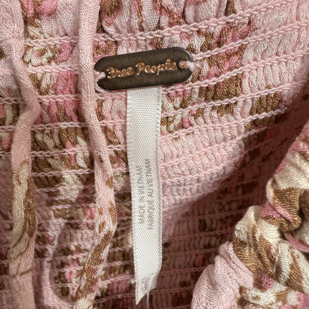 Free People Pink Combo Cropped Hilary Top Sz XS NWT
