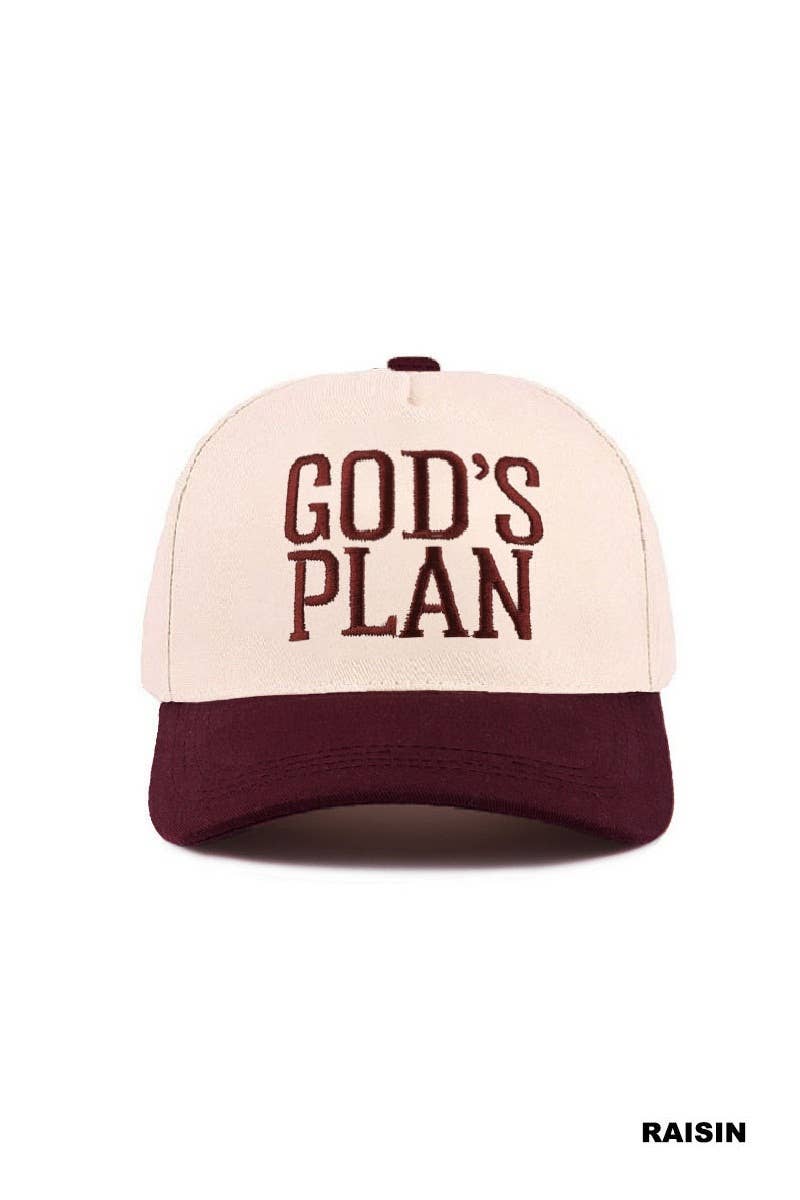 `0304 God's Plan Two Tone Cotton Hat SI-29581