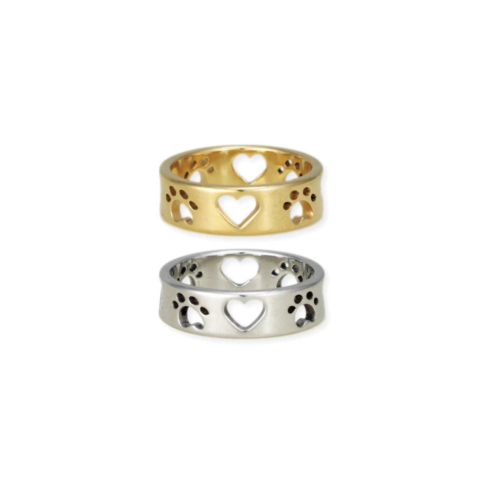 Furrever Friend Heart Paw Band Ring