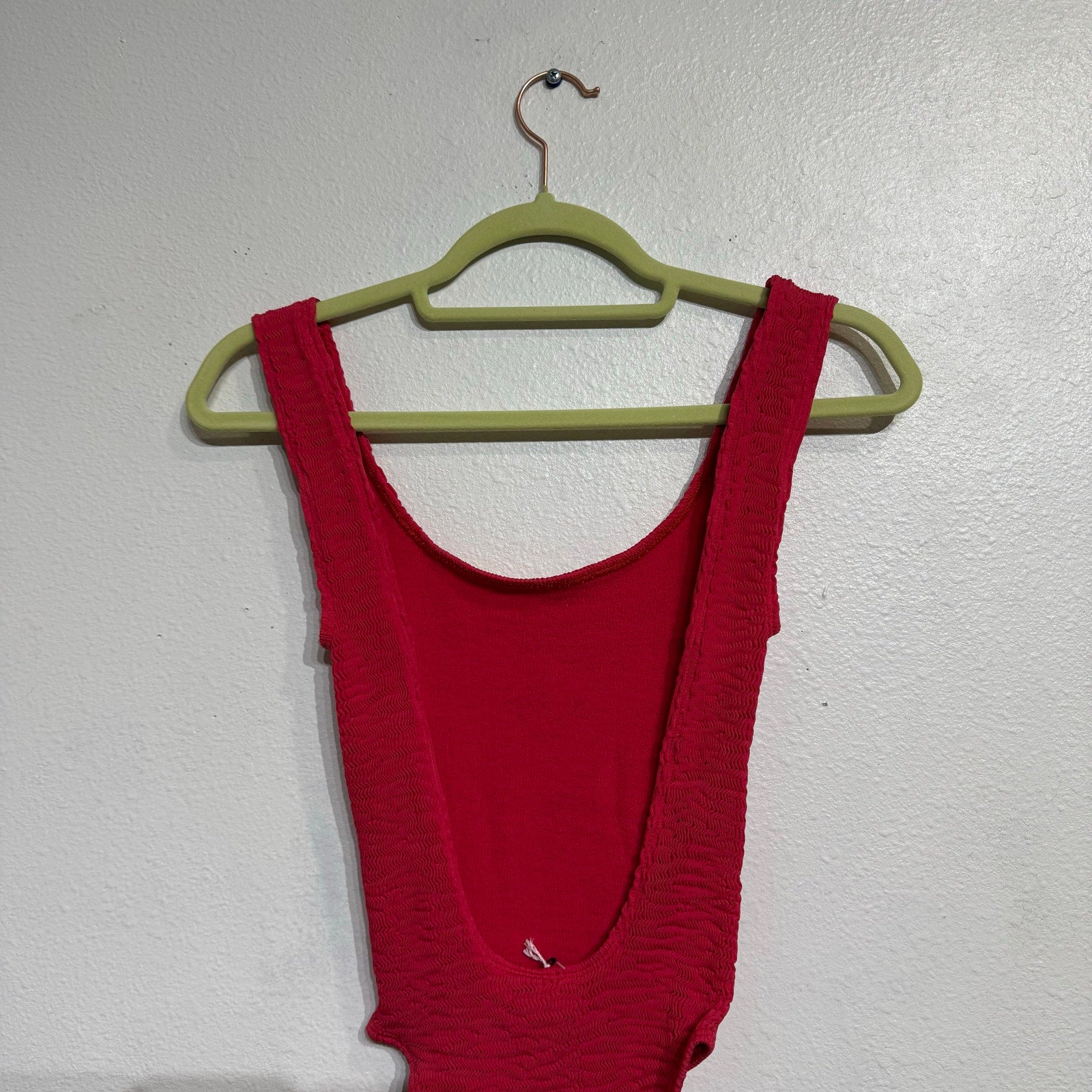 CLEONIE Cherry Red Bathe MAILOT Low Back One Piece SzO/S NWT