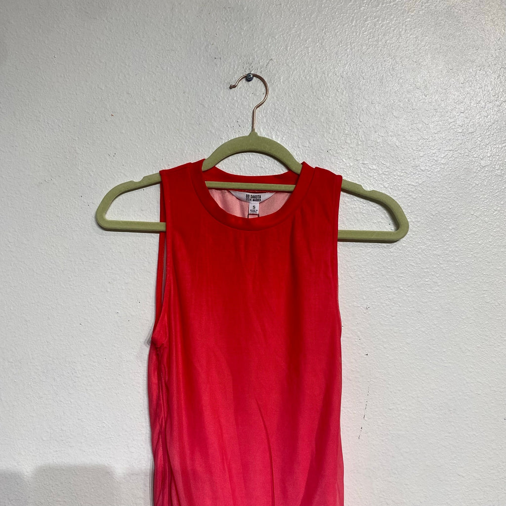 BB Dakota by Steve Madden Hibiscus Red Deep Skies Mini Dress Sz S NWT