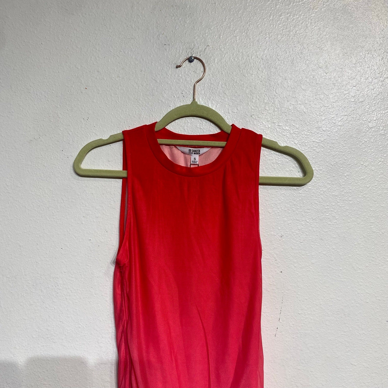 BB Dakota by Steve Madden Hibiscus Red Deep Skies Mini Dress Sz S NWT