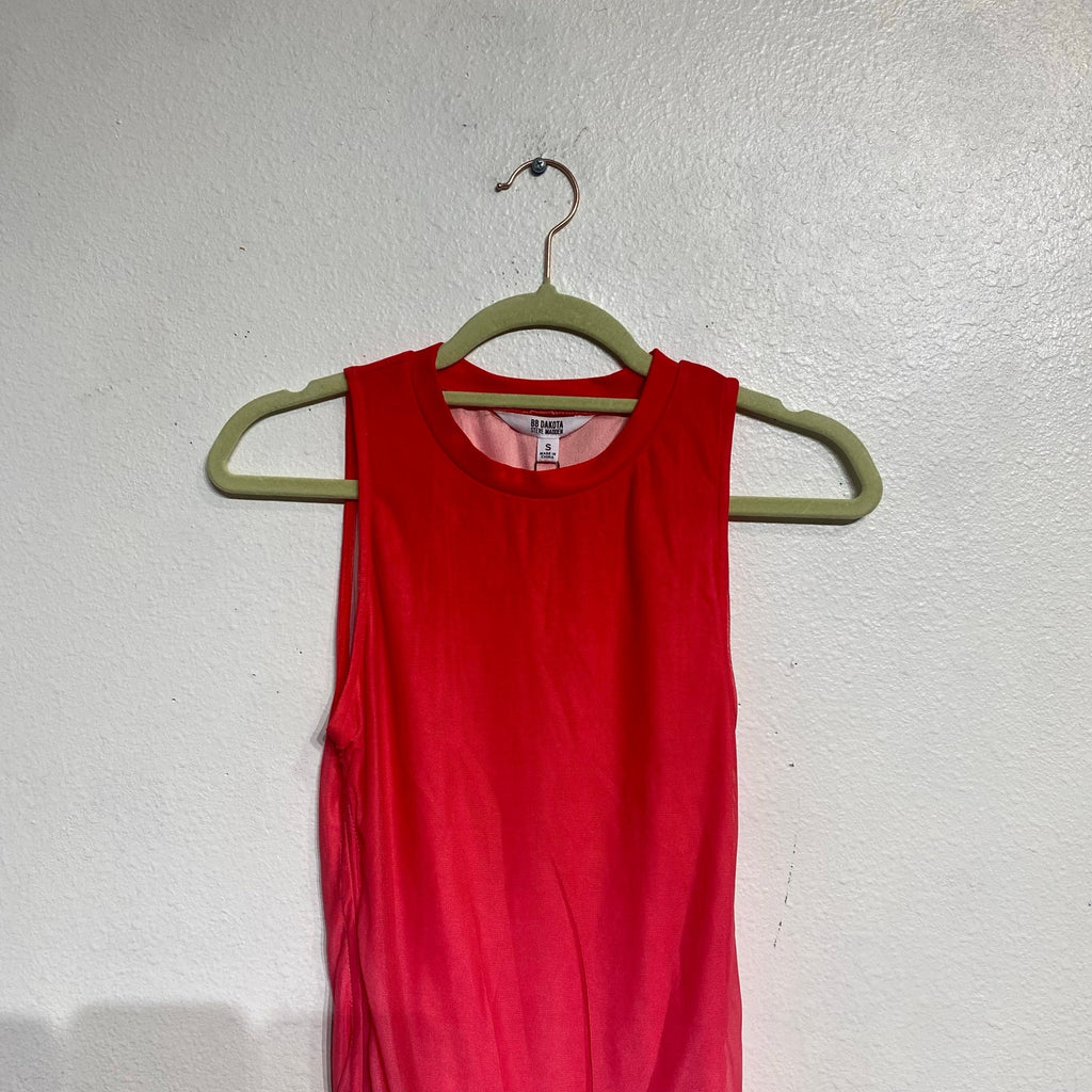 BB Dakota by Steve Madden Hibiscus Red Deep Skies Mini Dress Sz S NWT