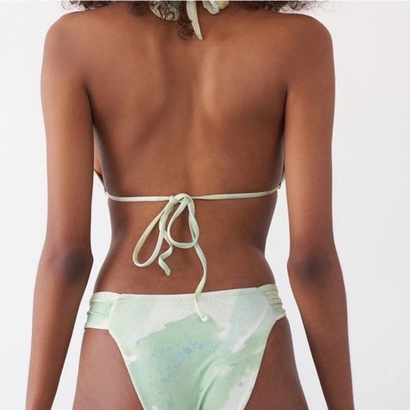 Revel Rey Sorbet Camo Bikini Top Sz S NWT