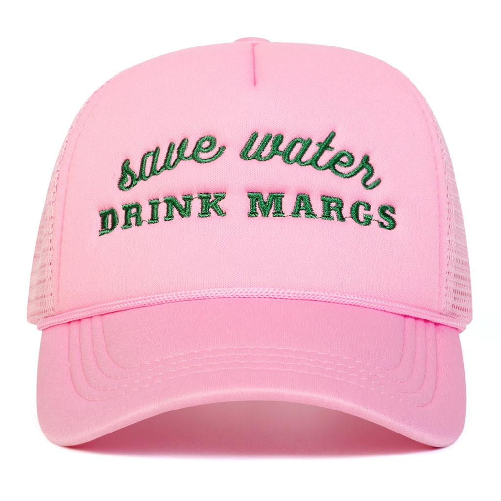 Save Water Drink Margs Pink Adjustable Mesh Trucker Hat NWOT