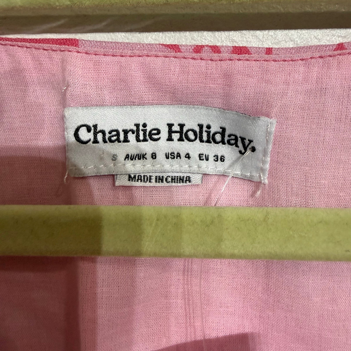Charlie Holiday Pink Hibiscus Madonna Underwire Floral Crop Top Sz S NWT