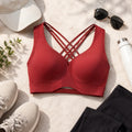 Victoria’s Secret VSX Brick Coral Strappy Sports Bra Sz S DD NWT