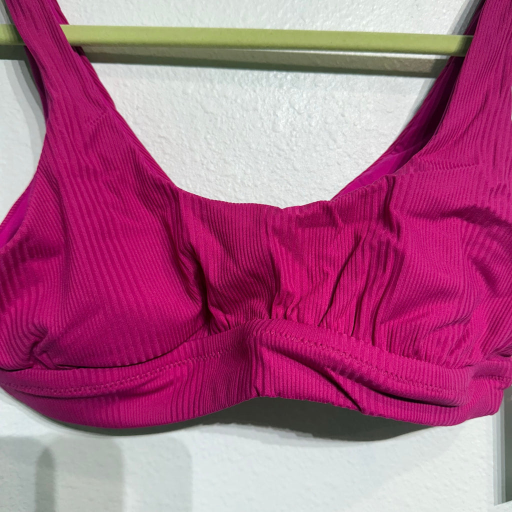 Vitamin A Hot Pink Sienna Tank Bikini Top  Sz 10/L NWT
