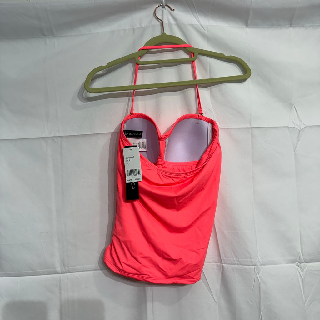 La Blanca Island Goddess Twist Bandini Tankini Top Sz 6 NWT