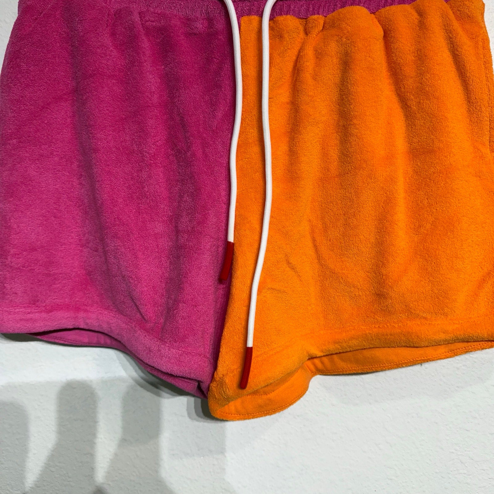Solid & Striped Tangerine Strawberry The Charlie Terrycloth Shorts Sz XS NWT