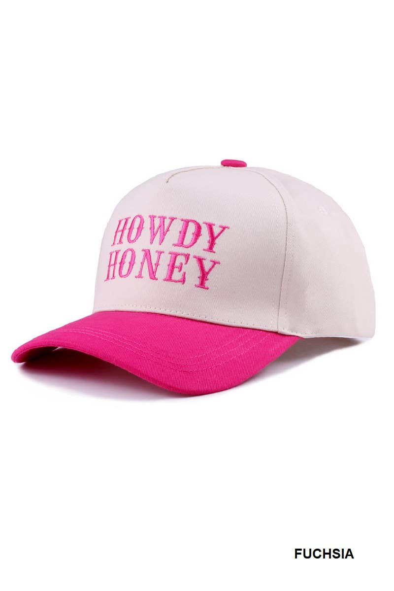 0812 Howdy Honey Two Tone Canvas Cotton Cap SI-28119