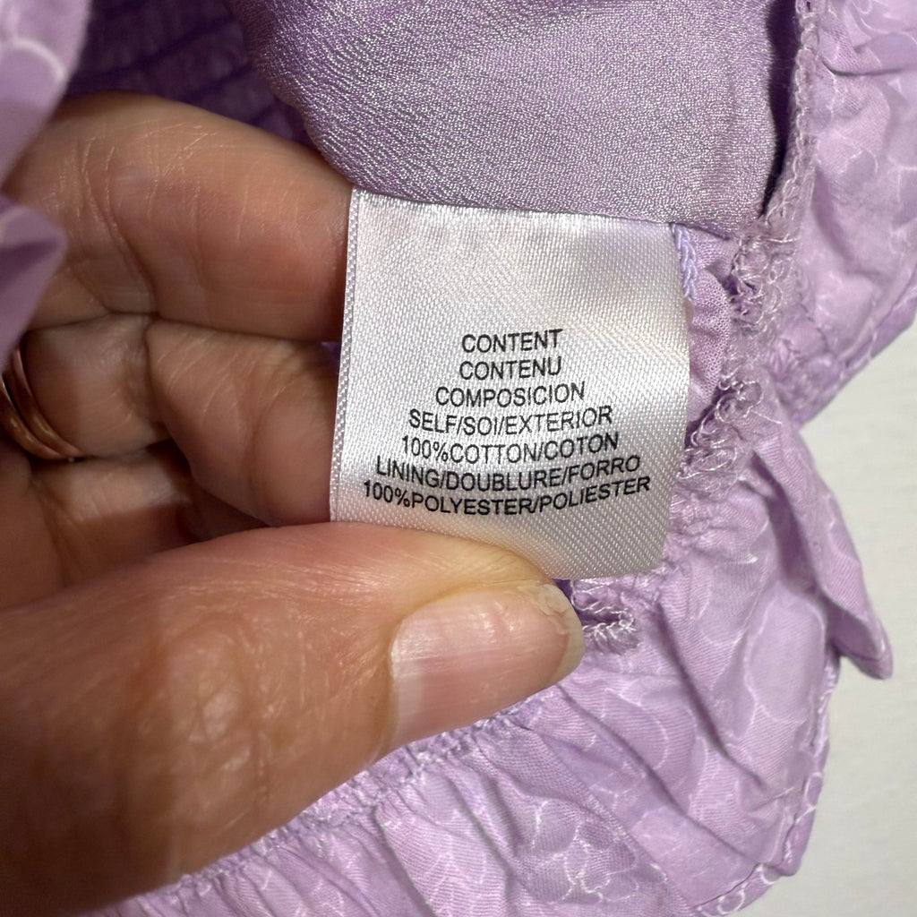Wayf Lavender Floral Print Ruched Halter Top Sz S NWT