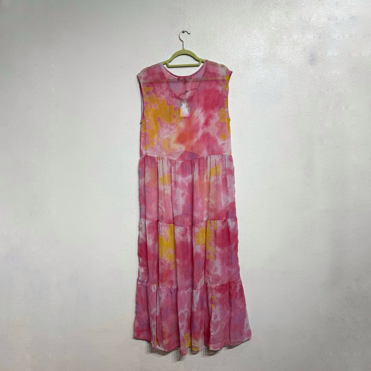 America & Beyond Pink Totally Tie Dyed Maxi Cover Up Sz M NWT