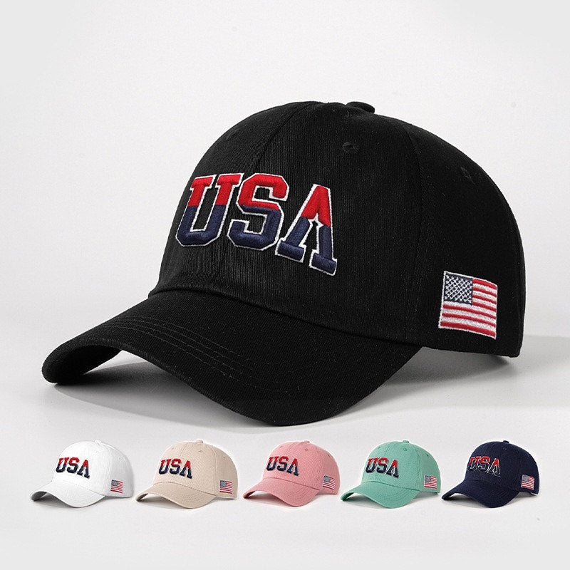 USA White Embroidered America 250 Patriotic Adjustable Baseball Cap NWOT