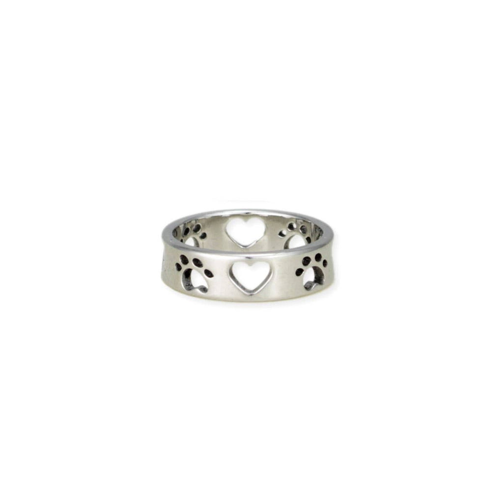 Furrever Friend Heart Paw Band Ring