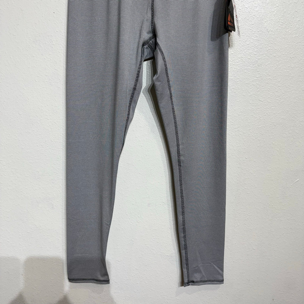 RBX Gray High Rise Striped Ankle Leggings Sz M NWT