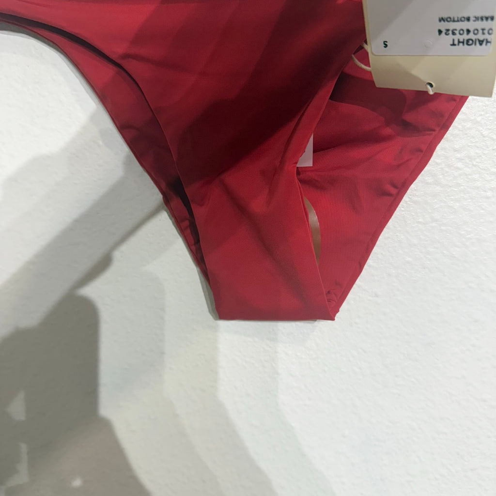 Haight Red Basic Bikini Bottom Sz M NWT