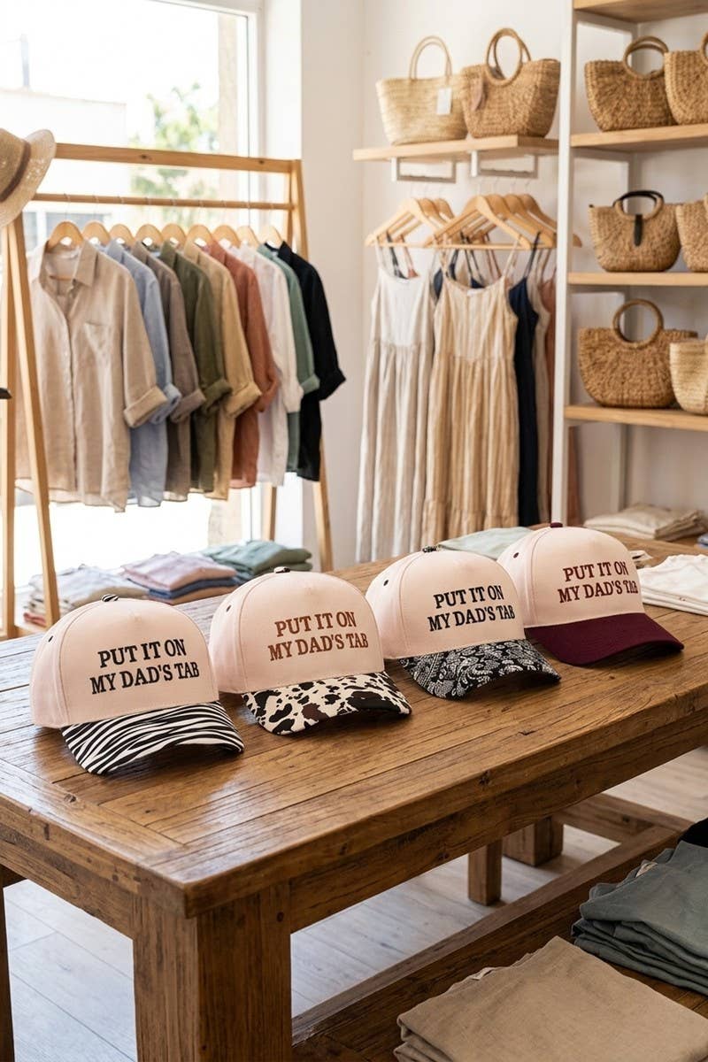 0512 Put It On My Dad's Tab Two Tone Cotton Hat SI-29720
