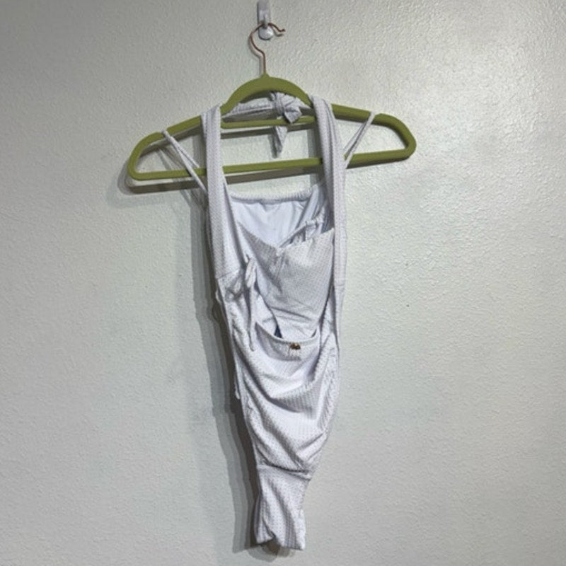 PQ Swim Sail White Vale One Piece Swimsuit Sz S NWT