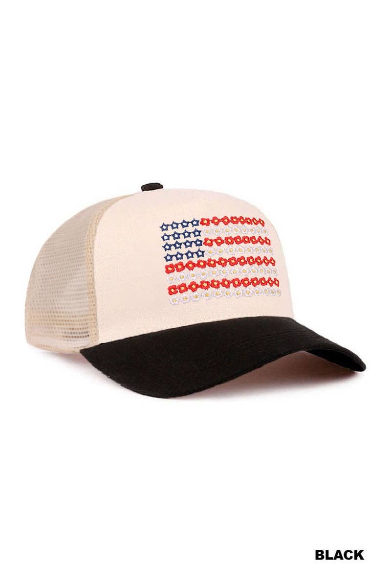 0519 American Flag Two Tone Mesh Snapback Hat SI-29723