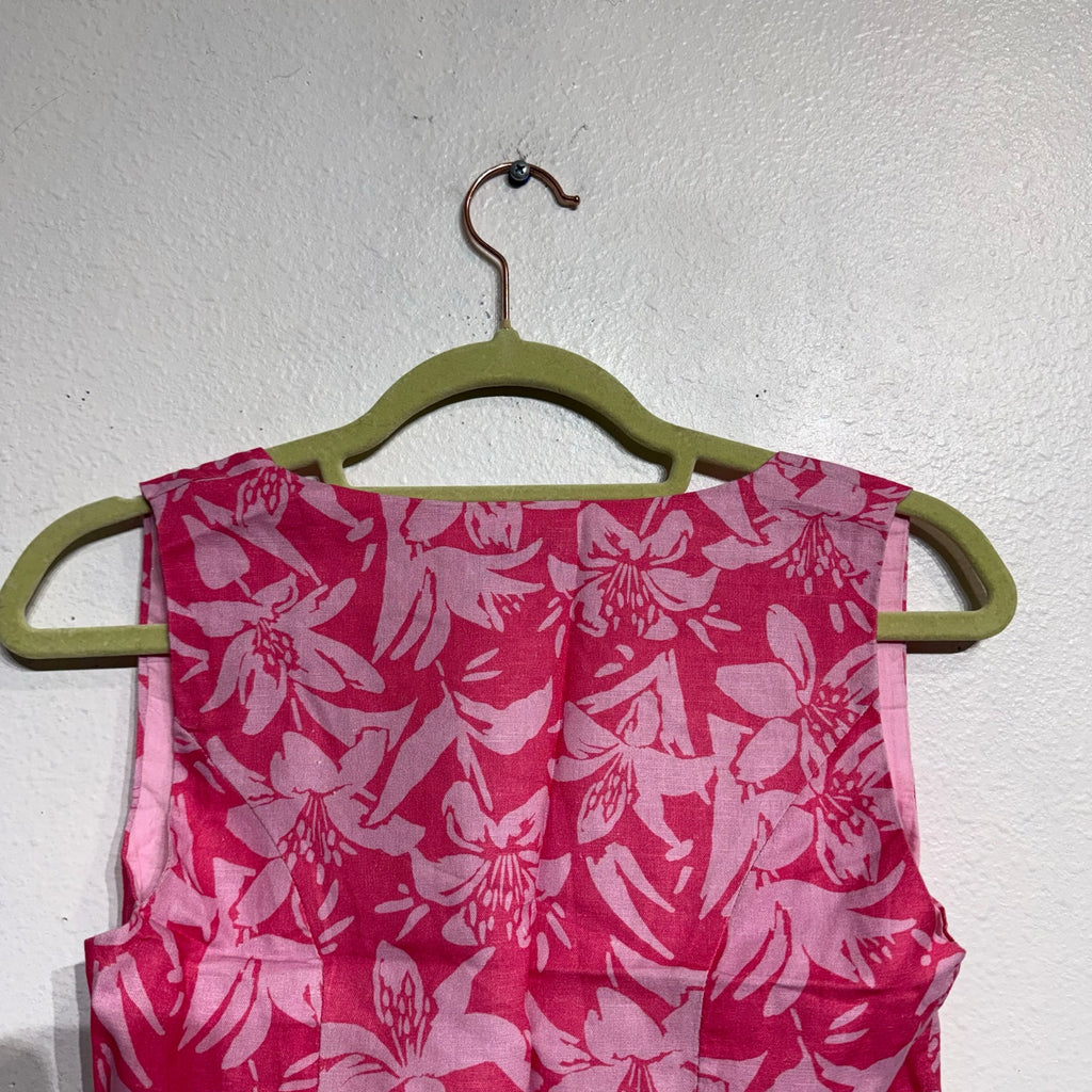 Charlie Holiday Pink Hibiscus Madonna Underwire Floral Crop Top Sz S NWT