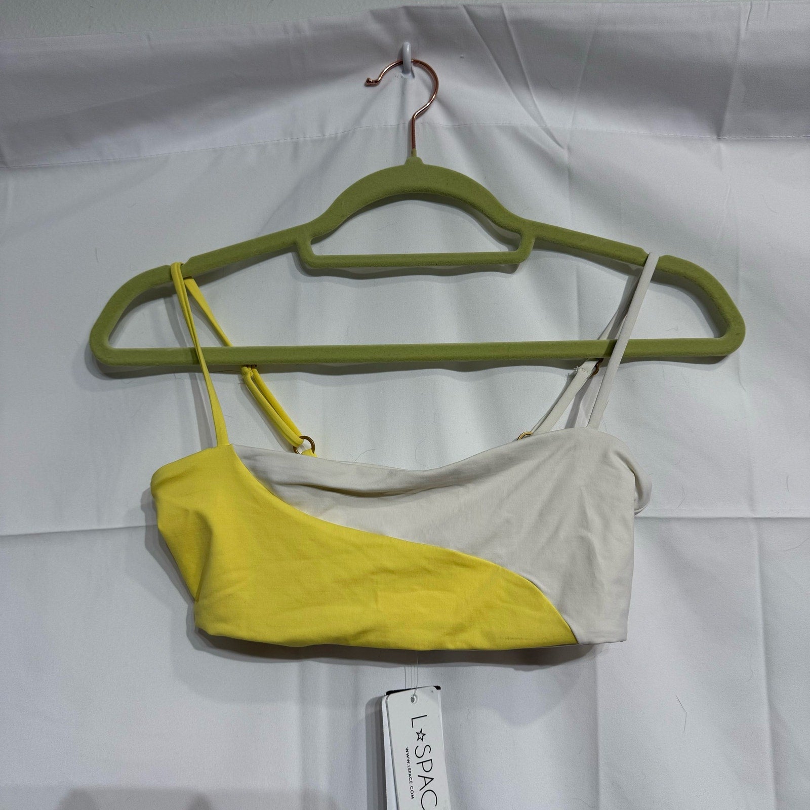 L*Space Yellow Ari Color Block Ari Top Sz M NWT