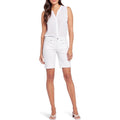NYDJ Optic White Ella Denim Shorts With Side Slits Sz 2 NWT