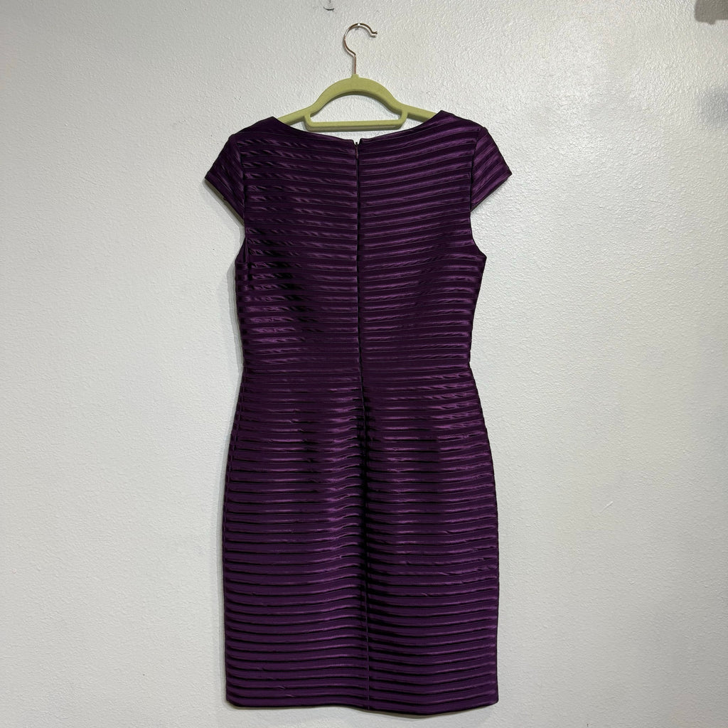 Adrianna Papell Purple Tiered Bandage Mini Bodycon Dress Sz 4 NWT