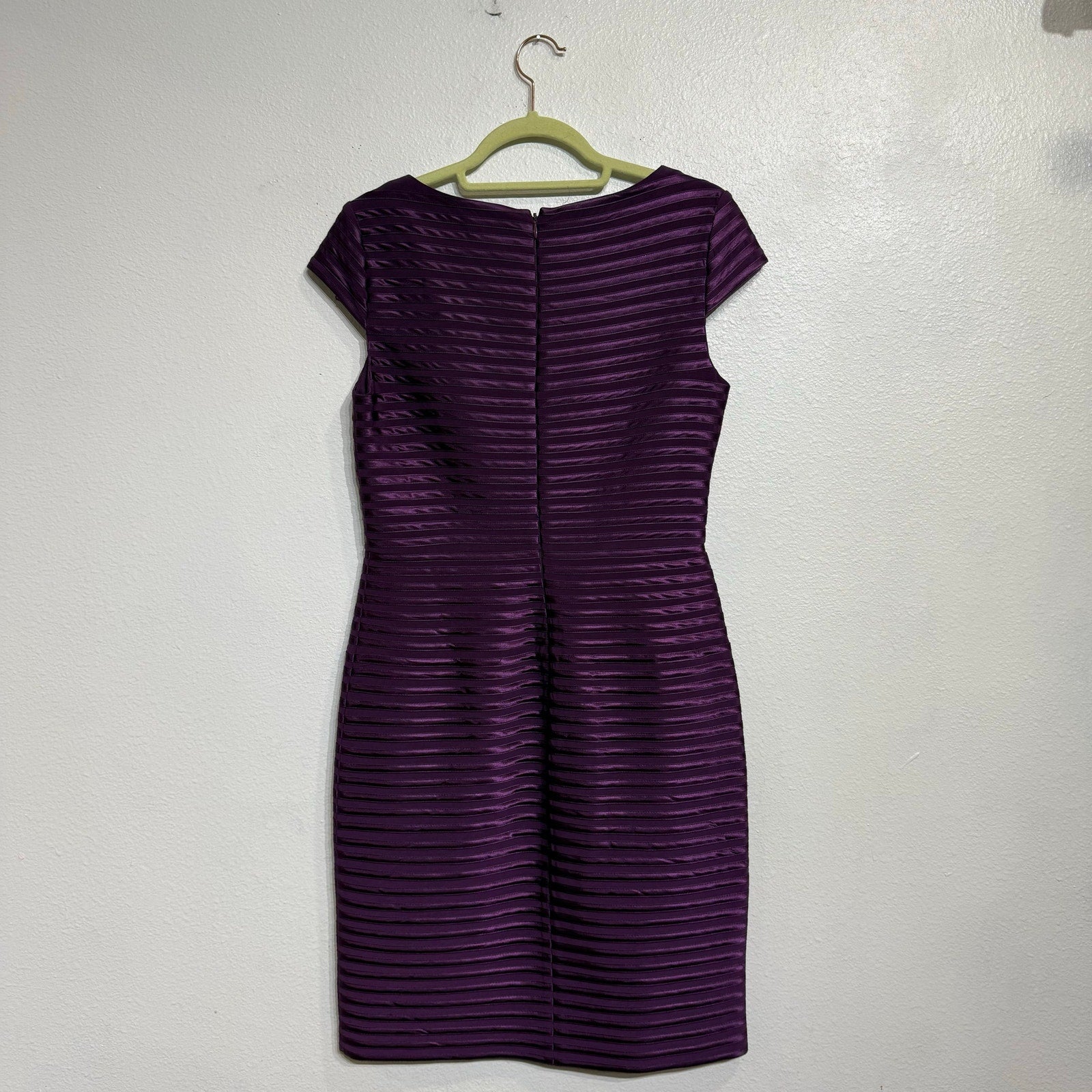 Adrianna Papell Purple Tiered Bandage Mini Bodycon Dress Sz 4 NWT
