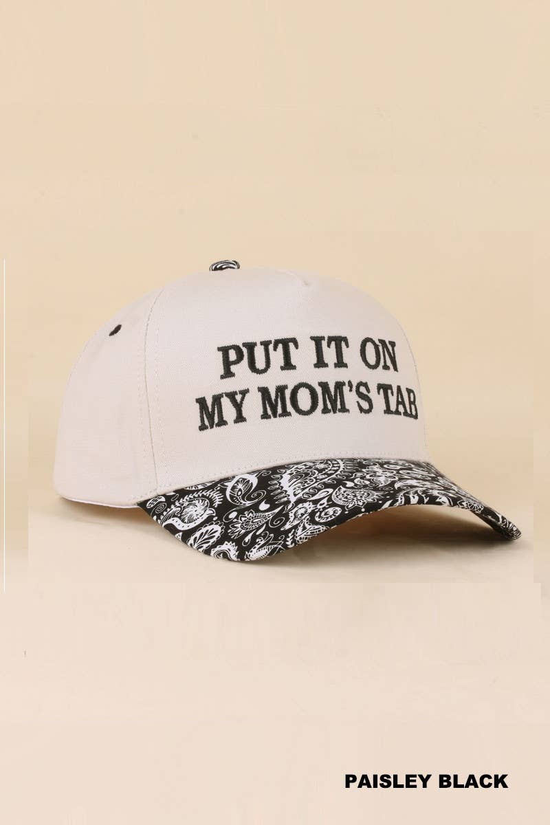 0519 Put It On My Mom's Tab Two Tone Snapback Hat SI-29870