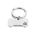 Silver Dog Bone Paw Print Stainless Steel Pet Lover Keychain NWOT