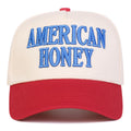 American Honey Red Embroidered Patriotic Adjustable Trucker Hat NWT