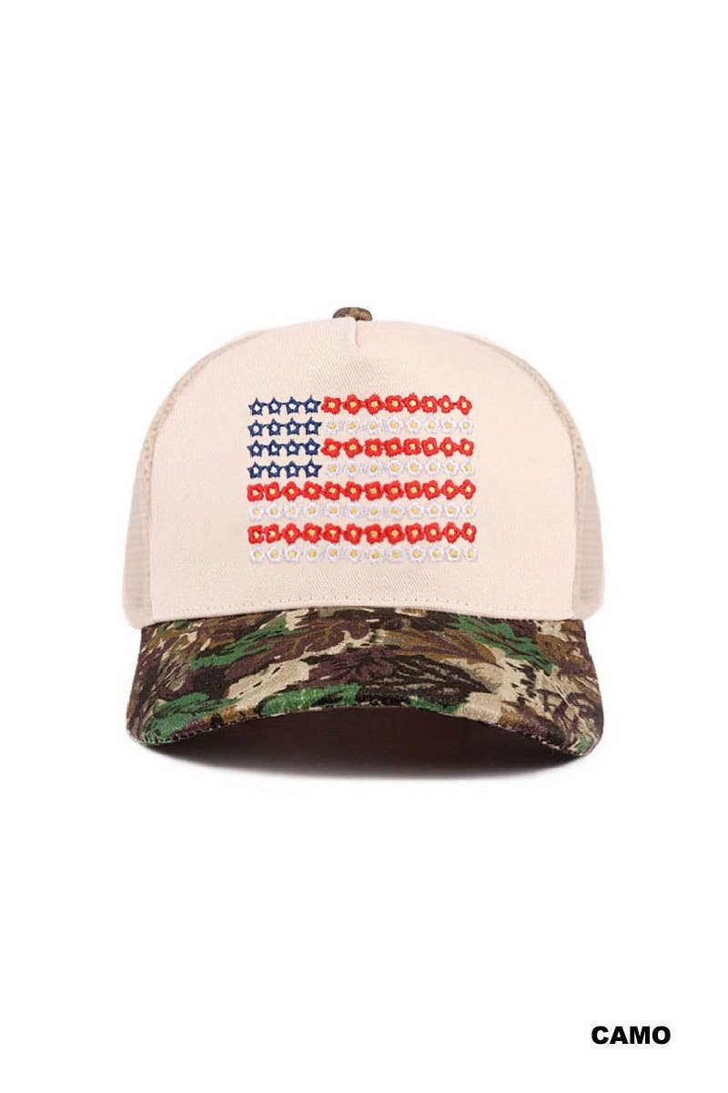 0519 American Flag Two Tone Mesh Snapback Hat SI-29723