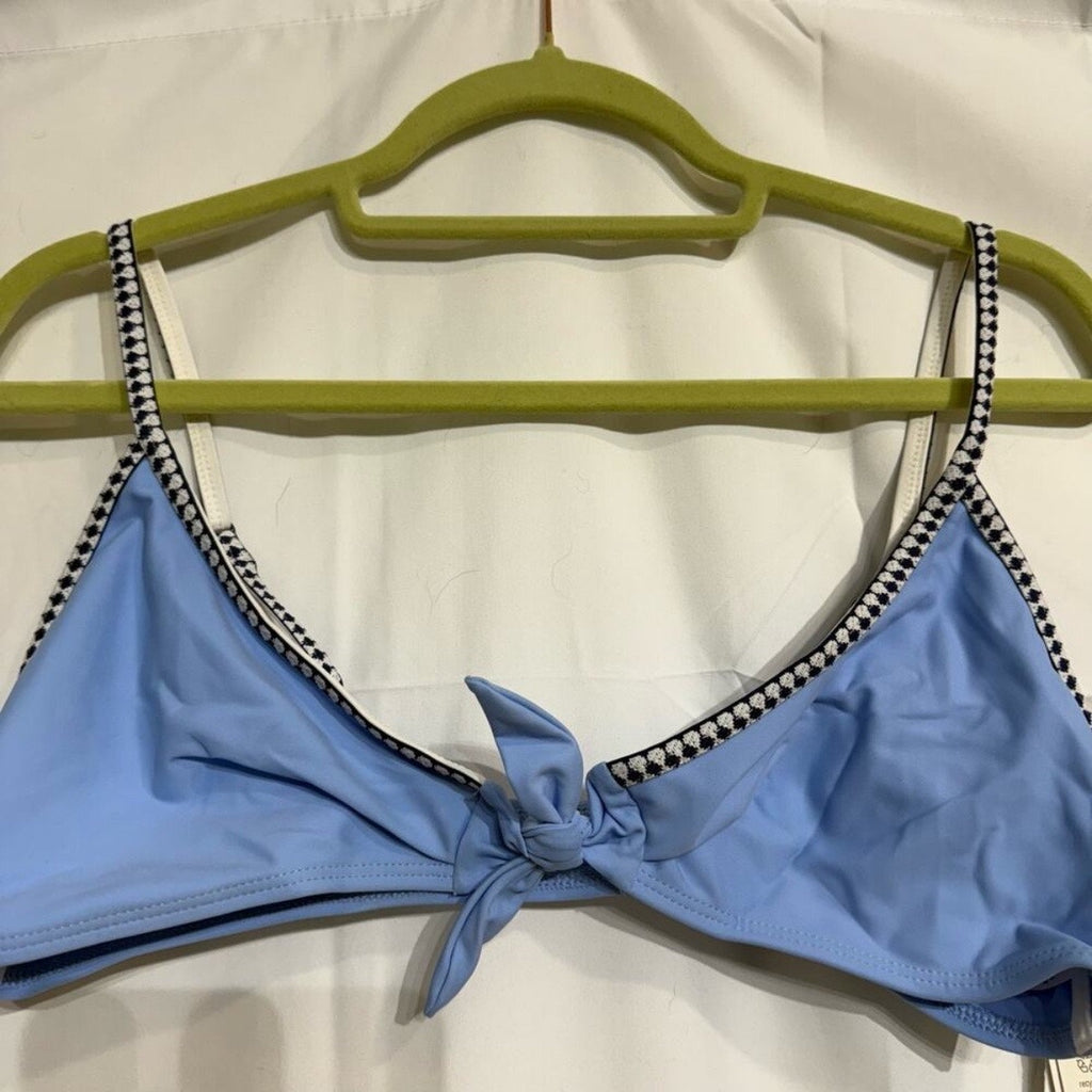 Lemlem Sky Blue Lena Tie Front Bikini Top Sz XS NWT