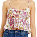 Wayf Maeve Floral Print Eyelet Camisole Sz S NWT