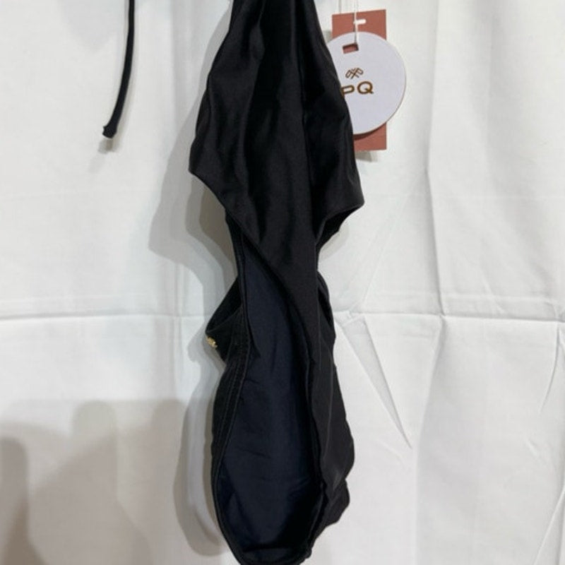 PQ Swim Black Hayden Cut Out One Piece Sz L NWT