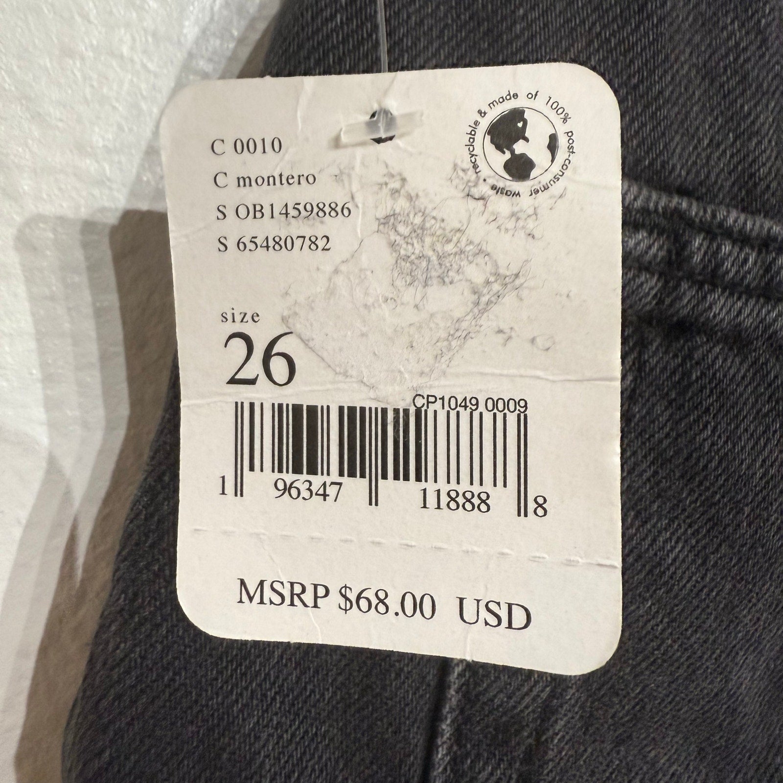 Free People Montero Black Maggie Distressed Shorts Sz 26 NWT