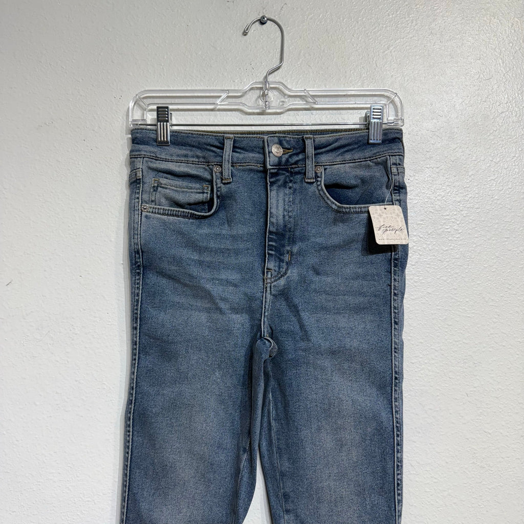 Free People Sierra Blue Raw High Rise Jeggings Sz 27 NWT