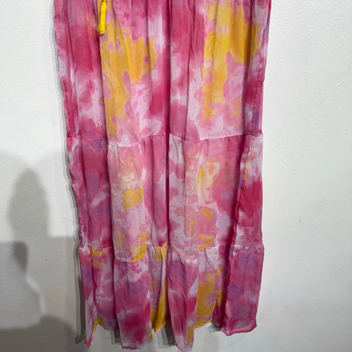 America & Beyond Pink Totally Tie Dyed Maxi Cover Up Sz M NWT