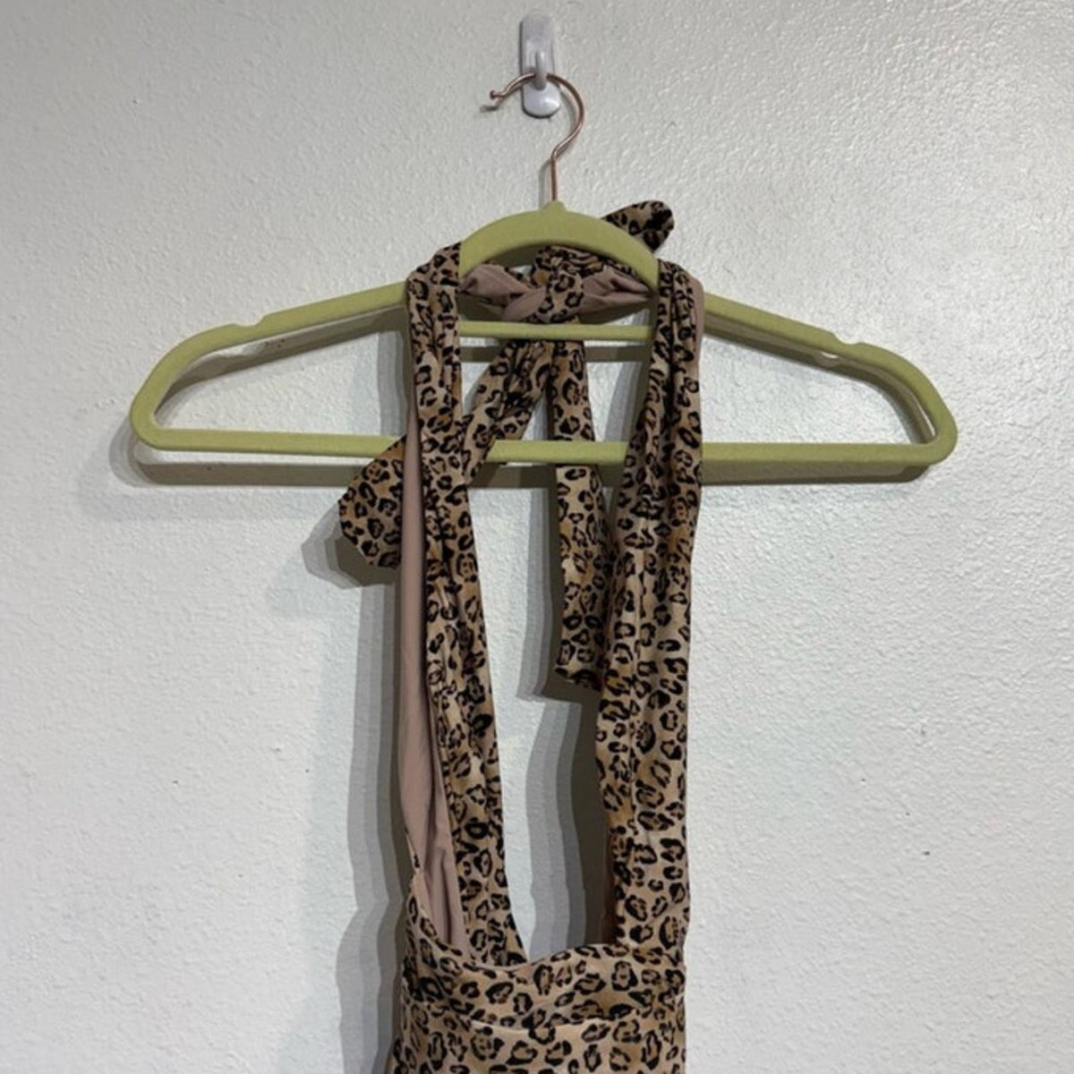 PQ Swim Tan Leopard Alex One Piece Sz L NWT