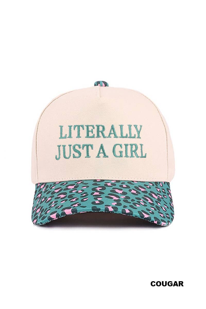 1014 Literally Just A Girl Two Tone Canvas Cotton Cap SI-28116