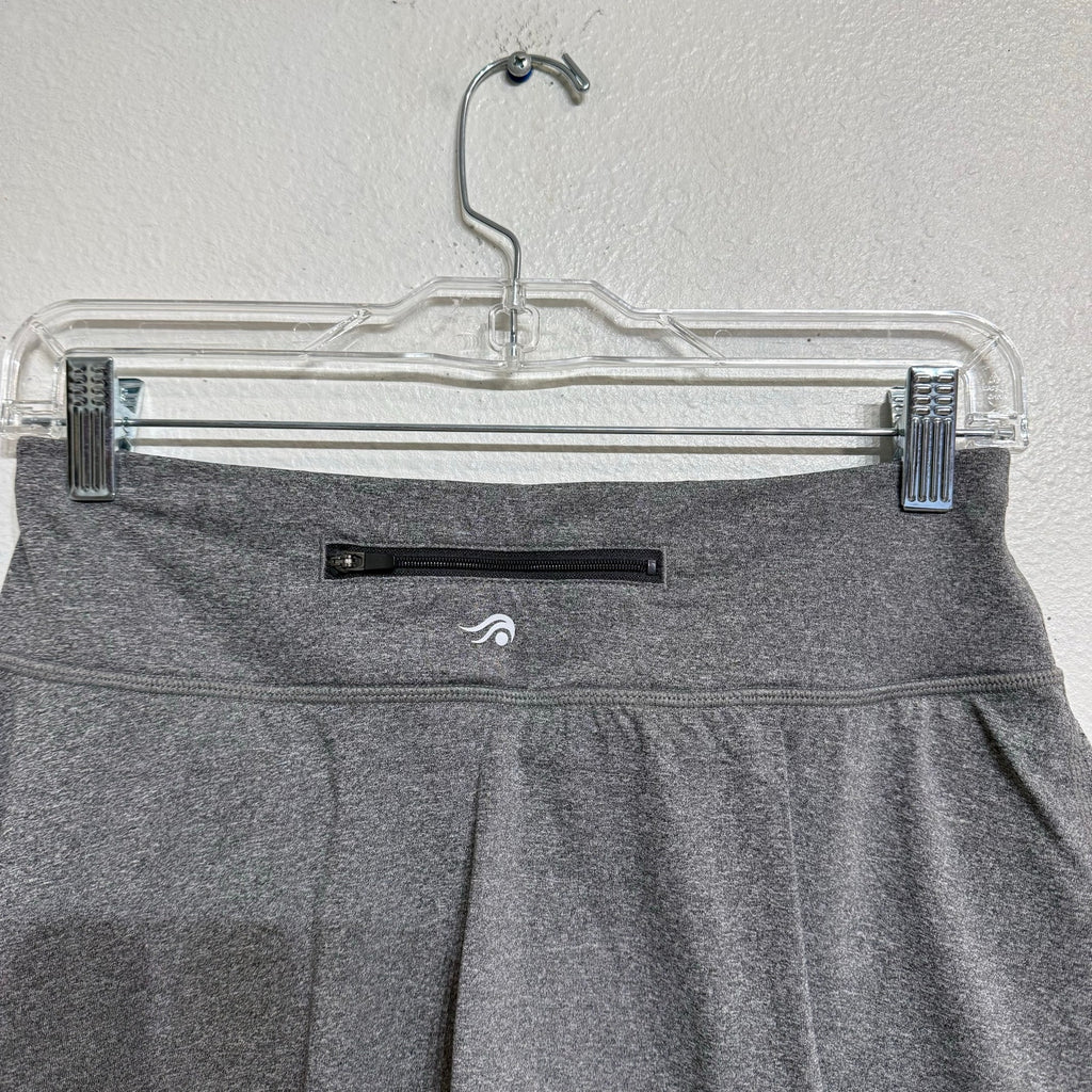 Ideology Charcoal Gray Pleated Mini Skort Sz S NWT