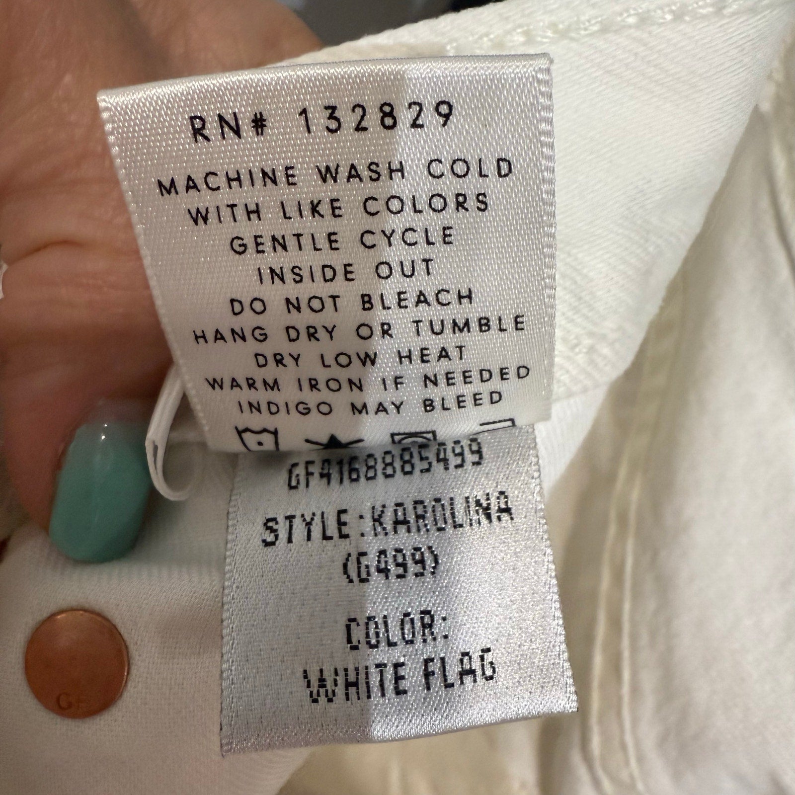 GRLFRND White Flag Karolina High Rise Skinny Sz 29 NWT