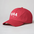 USA Red Star Print Adjustable Patriotic Dad Hat Baseball Cap NWOT