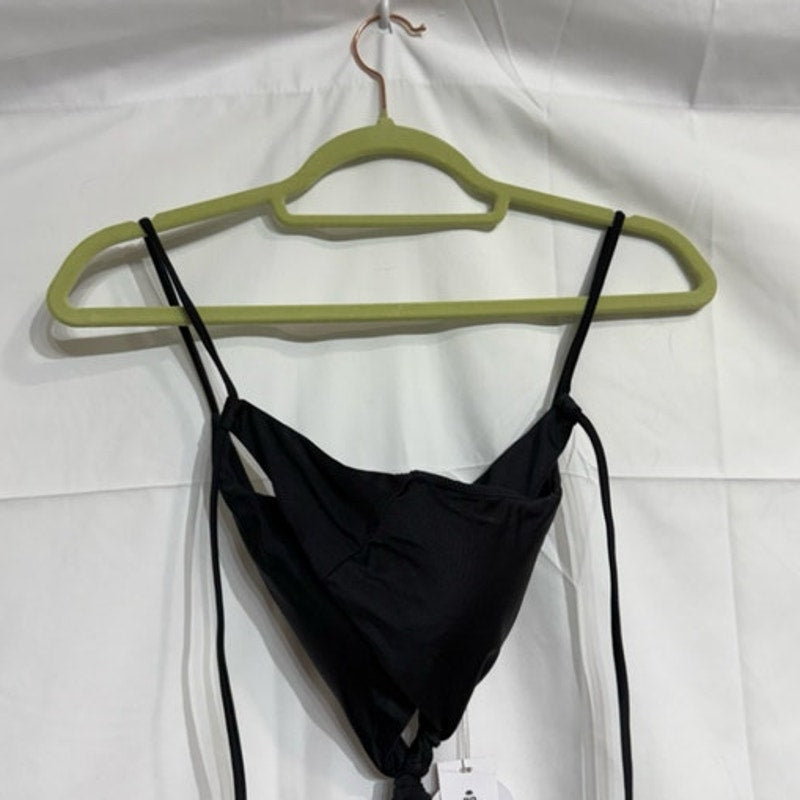 PQ Swim Black Hayden Cut Out One Piece Sz L NWT