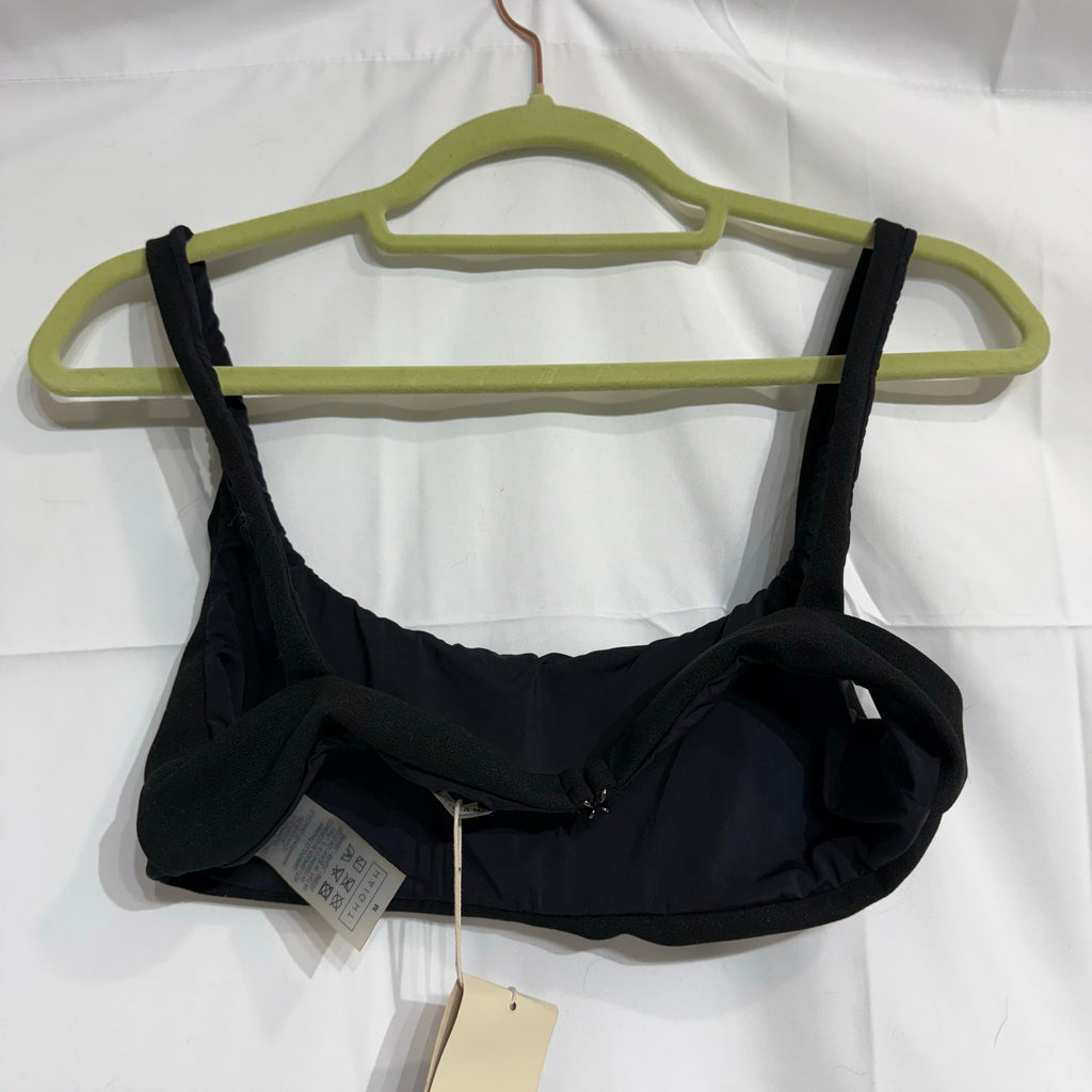 Haight Black Crepe Thidu Bikini Top Sz M NWT
