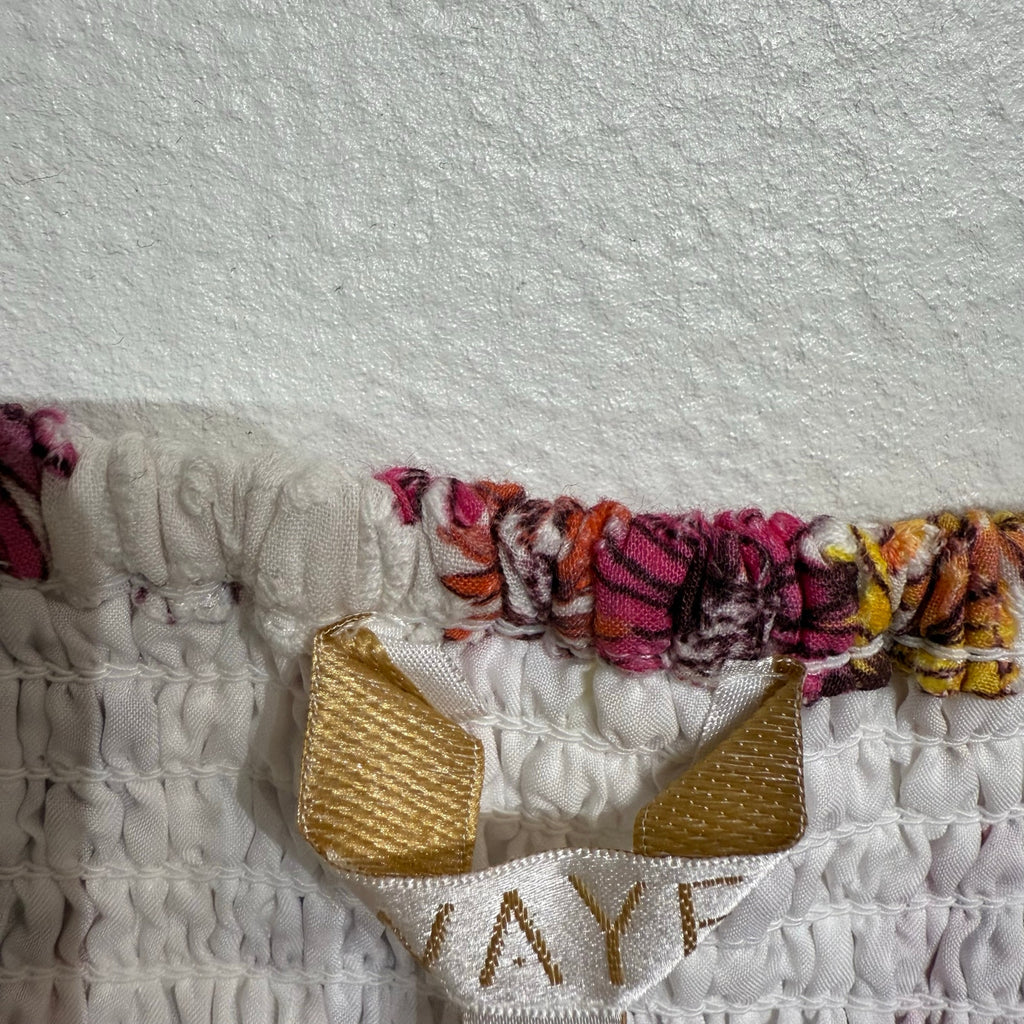 Wayf Maeve Floral Print Eyelet Camisole Sz L NWT