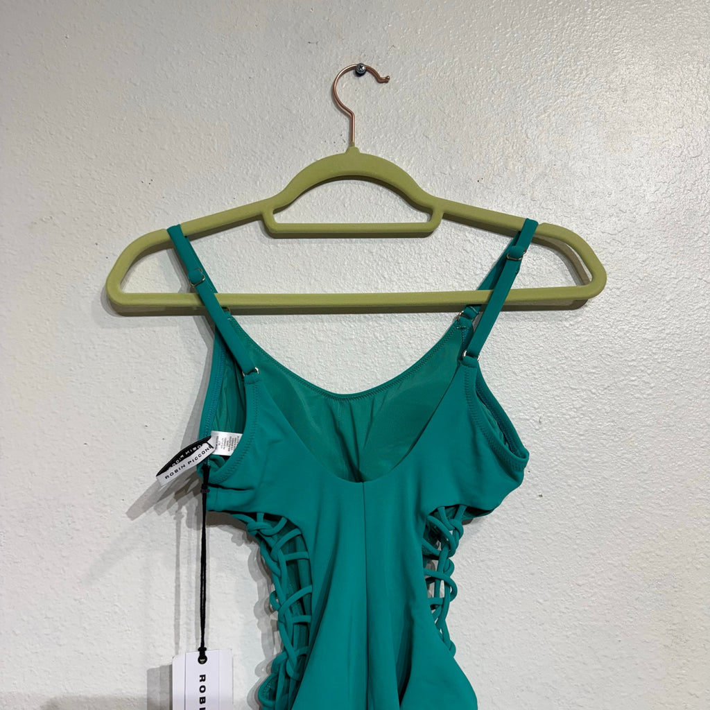 Robin Piccone Iceberg Aubrey Lace Up One Piece Sz 4 NWT